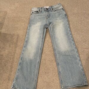 Boys Abercrombie kids boot cut blue jeans. Size 9-10